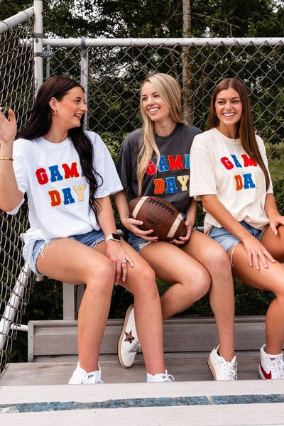 Game Day Multi Colored Chenille Patch Tee