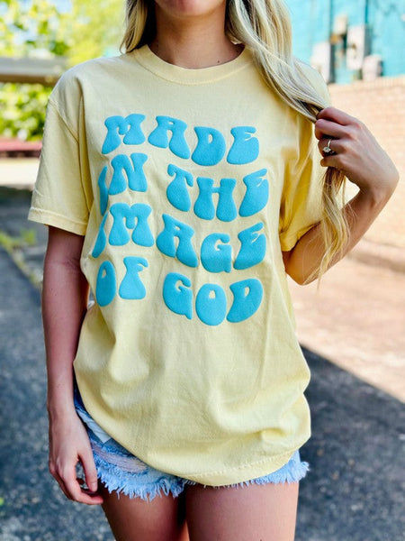 Wavy Made In The Image Of God Puff Tee