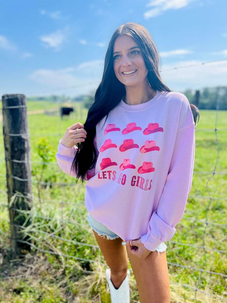 Let's Go Girls Cowboy Hats Sweatshirt