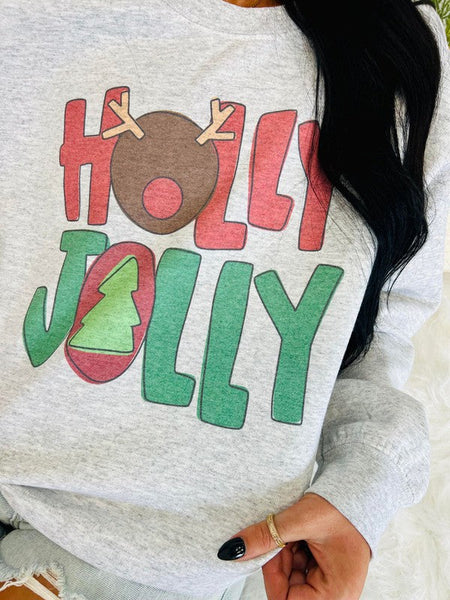 Holly Jolly Reindeer Tree Sweatshirt