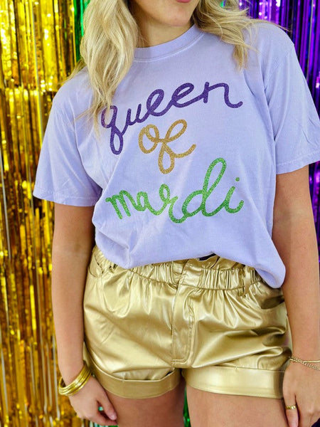 Queen of Mardi Glitter Tee