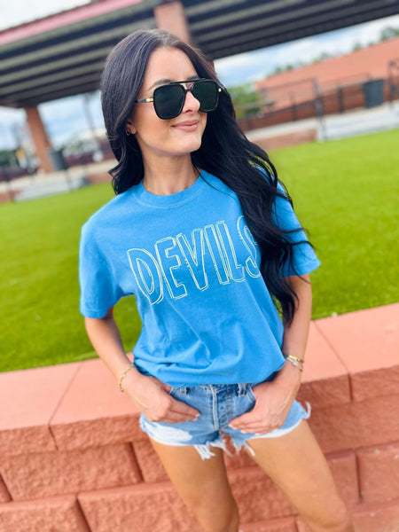 Custom Hollow Lines Mascot Graphic Tee