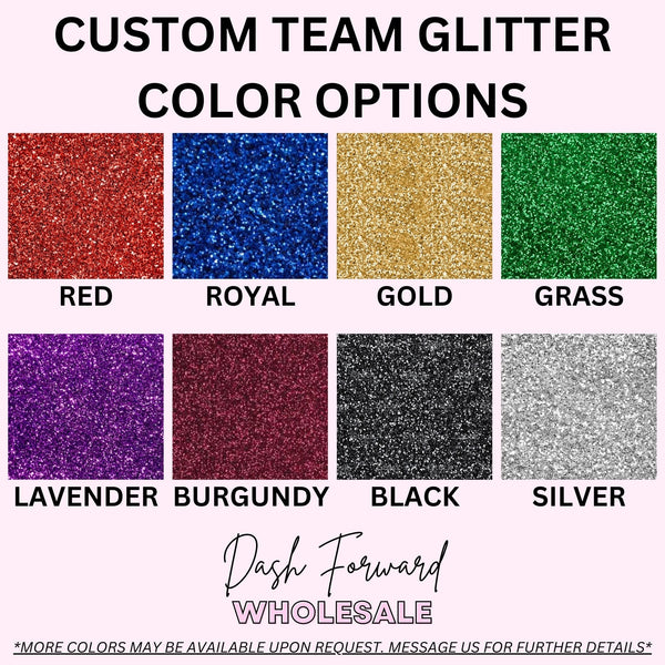 CUSTOM Mascot Cursive Puff/ Glitter Combo Sweatshirt