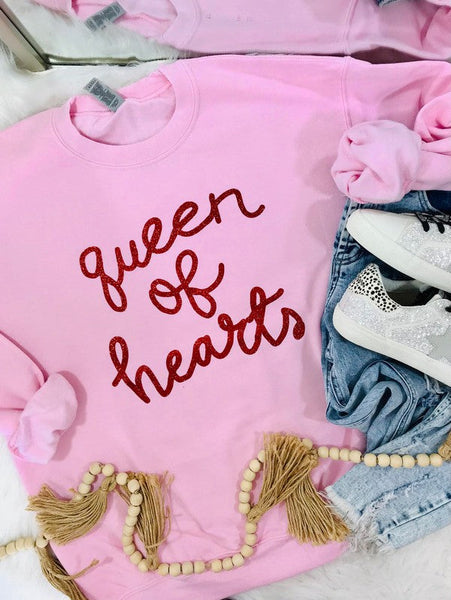 Queen Of Hearts Yarn Sweatshirt