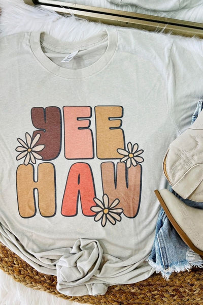 Yee Haw Floral Bubble Letters