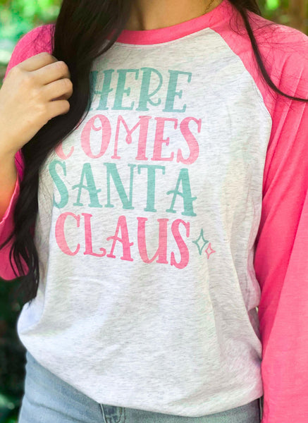 Here Comes Santa Claus Raglan