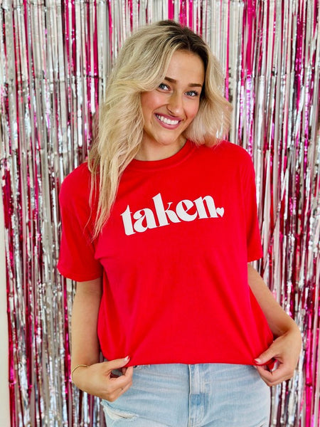 Taken Love Heart Valentine Puff Sweatshirt and Tee