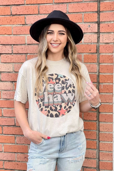 Yee Haw Preppy Leopard Circle